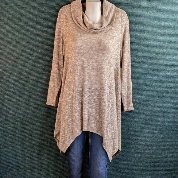 St. John's Bay Metallic Flecked Rayon Blend Cowl Sweater Plus Size! NWT - Picture 1 of 14